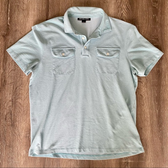 Michael Kors Other - Michael Kors Mint Green Luxury Knit Polo Shirt